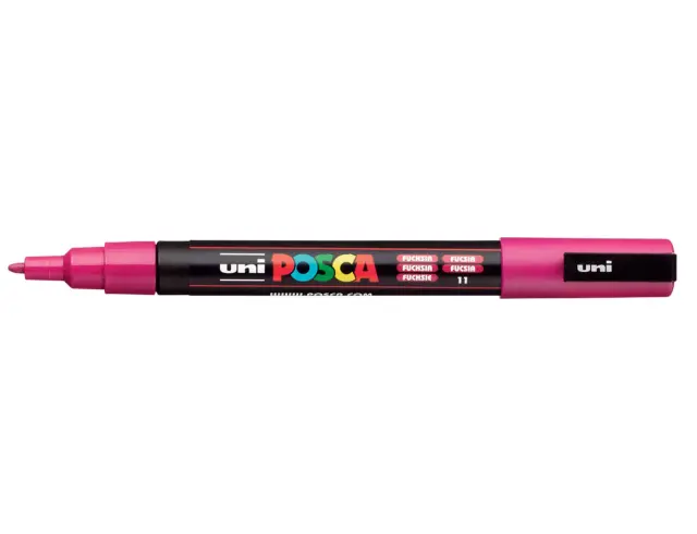 Μαρκαδόρος Σχεδίου Uni Posca PC-3M με πάχος μύτης 0.9-1.3mm - FuchsiaPC-3M(E) - ΦOYΞIA