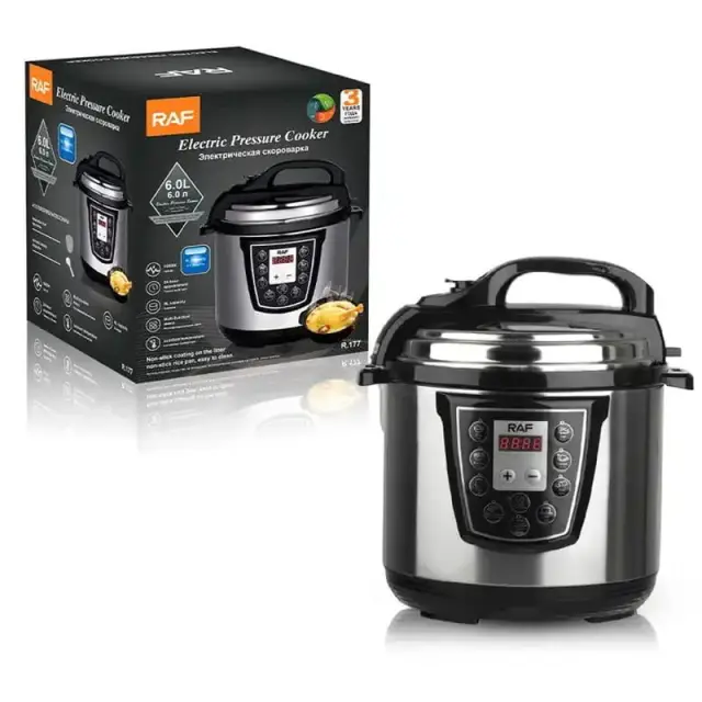 RAF Ηλεκτρικός Πολυμάγειρας 6.0L 1000W R.177 - Electric Pressure Cooker 890026