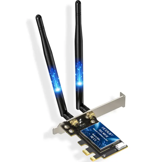 EDUP EP-9651GS WIFI 6EAX5400 + Bluetooth 5.3 PCI-E Network Adapter 30.002.0003