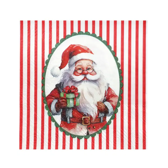 Χαρτοπετσέτες Γλυκού Άγιος Βασίλης - Santa Claus 25 x 25 εκ / 20 τμχ