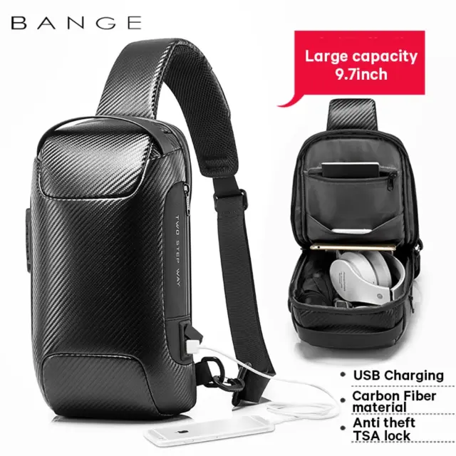 Τσαντάκι ώμου χιαστί crossbody Bange 22085 plus μαύρο - One Size 3