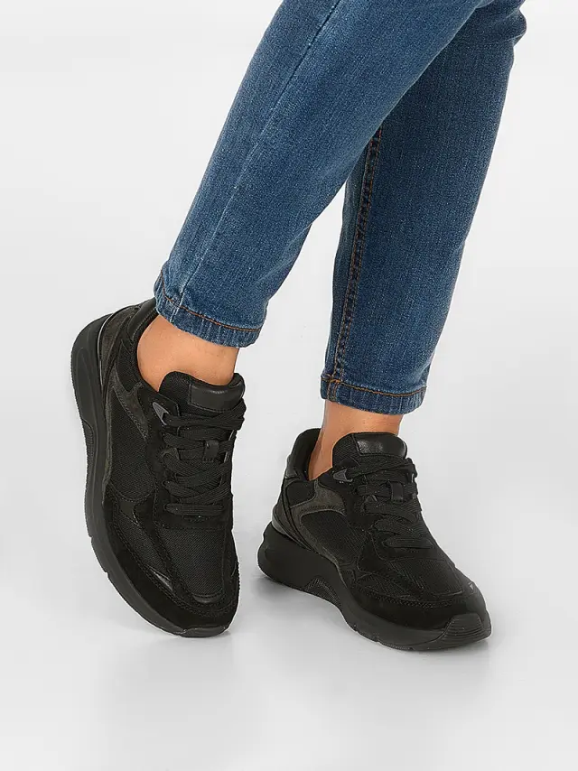 Gabor Sneakers Γυναικείο Δέρμα Nubuck /Ύφασμα Μαύρο GAB/56893 47-schwarz/dark 2