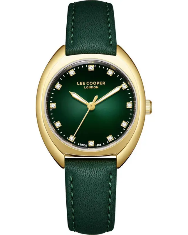 Lee Cooper, Women's Watch, Dark Green Leather Strap LC07988.177