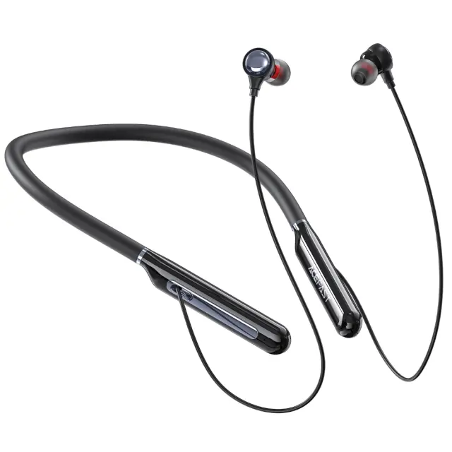 Bluetooth Hands Free Acefast N5 Neckband Magnetic v5.4 200mAh 30Hrs Αναπαραγωγής IPX4 Μαύρα