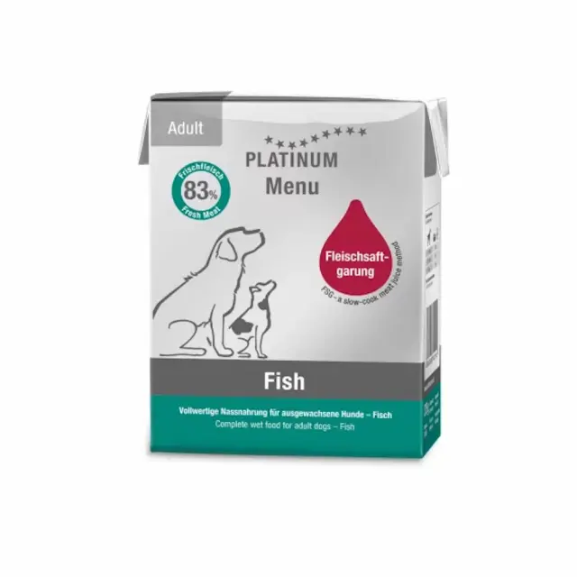 Platinum Menu Μαγειρευτή FSG Υγρή Τροφή Σκύλου Adult Με Ψάρι 375gr Μονόχρωμο