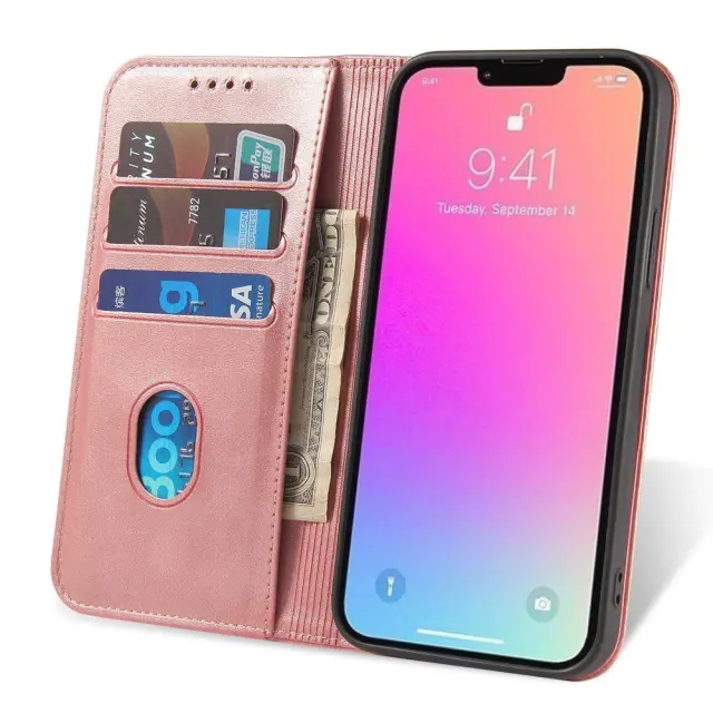 Θήκη Βιβλίο Με Δυνατότητα Stand για iPhone 14 Pro Max Ροζ ΟΕΜ 3