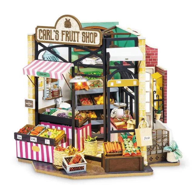 Rolife DIY Miniature House / Κατασκευή 3D Μινιατούρας με Φωτισμό: Carl's Fruit Shop