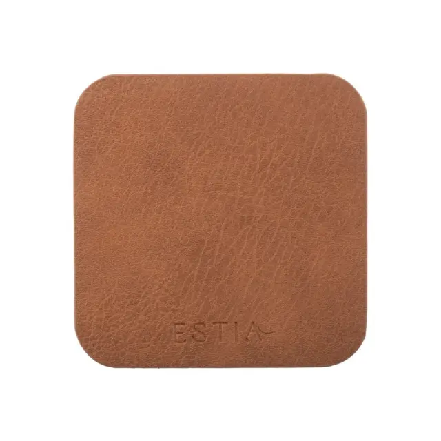 Estia Σουβερ Allure Pvc 10X10Cm Καφέ Σετ 4 Τεμ. 3