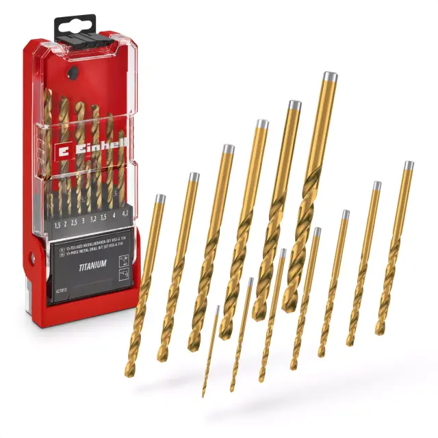 Einhell 49427013 - Σετ τρυπανιών μετάλλου HSS-G TiN 13 τεμαχίων, Ø 1,5–6,5 mm