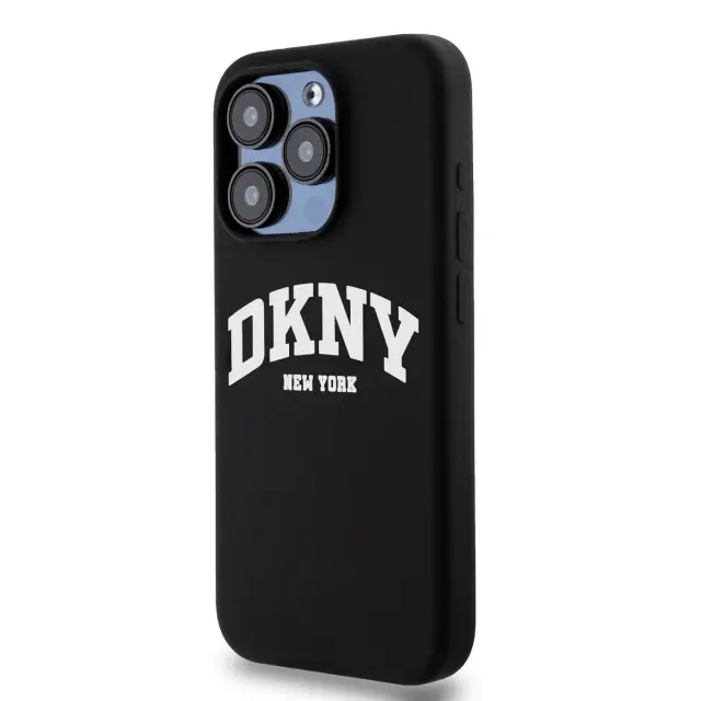 DKNY Liquid Silicone Arch Logo MagSafe Case for iPhone 15 Pro Black 3