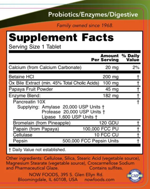Now Foods Super Enzymes 180 Tablets 2