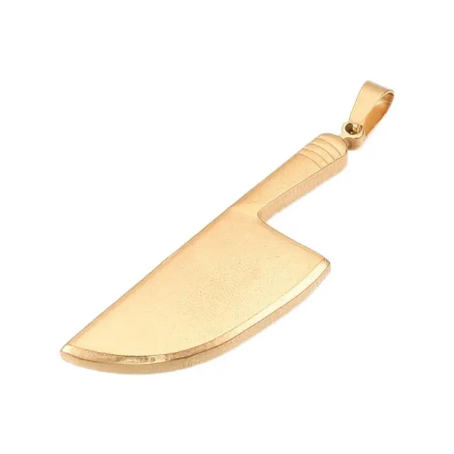 Κρεμαστό Μαχαίρι Κουζίνας 53x16.5x4mm Ανοξείδωτο Ατσάλι 304 Golden - 1τεμ
