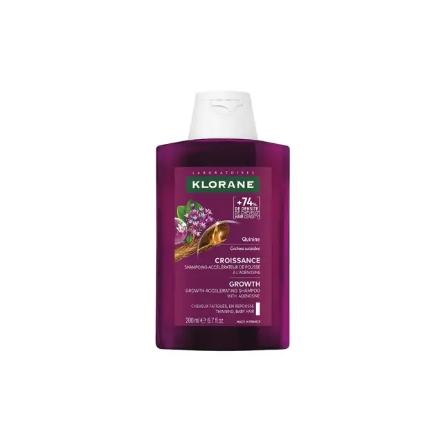 Klorane Quinine Length Σαμπουάν Eπιτάχυνσης της Aνάπτυξης με Αδενοσίνη και Κινίνη, 200 ml