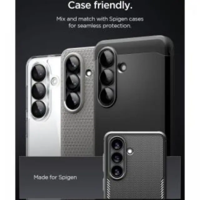 Tempered Glass Rings Spigen για Τζαμάκι Κάμερας Samsung Galaxy S26 Plus 5G Optik.tR EZ-FIT Μαύρο (2 τεμ.) N70857 2
