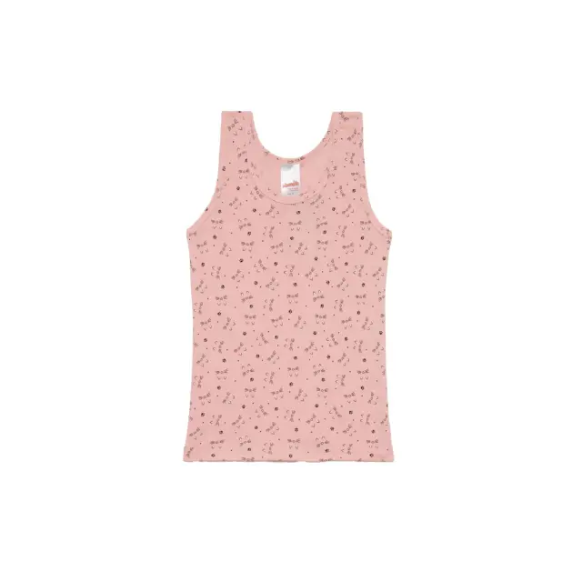 Minerva Παιδικό Φανελάκι Κορίτσι Αμάνικο Kitty, Χρώμα Pink-Black Kitty