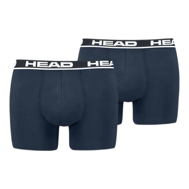 HEAD Ανδρικό Boxer Super Soft Cotton - Διπλό Πακέτο, Χρώμα Dress Blue-White - M