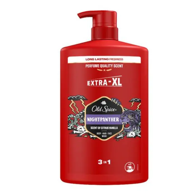 Old Spice Nightpanther Shower Gel & Shampoo XL 3-in-1 Αφρόλουτρο & Σαμπουάν για Άνδρες, 1000ml
