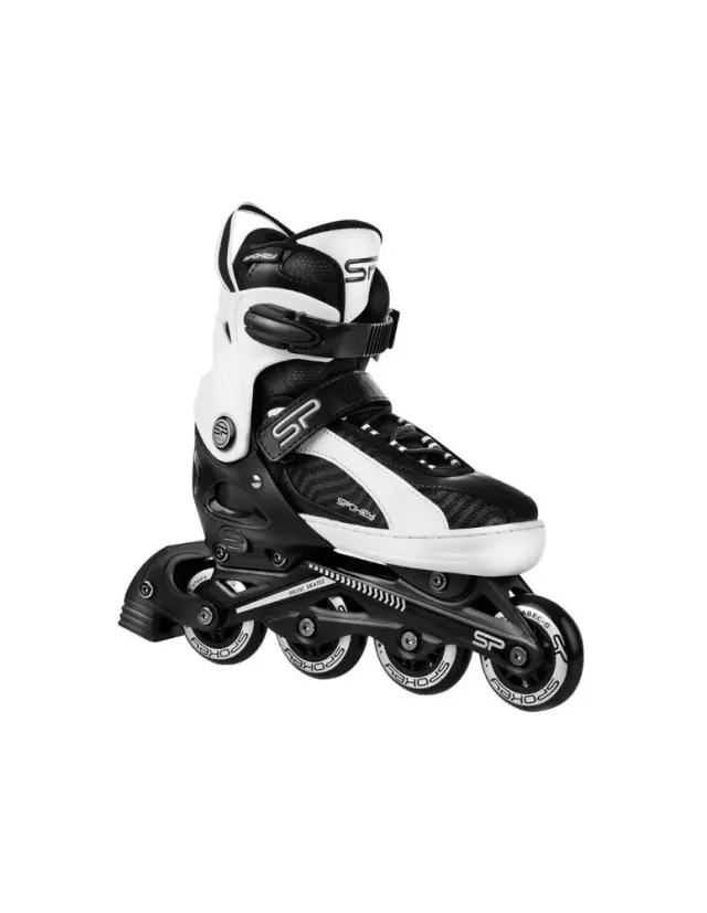 Πατίνια Roller Skates Αυξομειούμενα Inline Ori Spokey Black White 926986 - 33-36 2