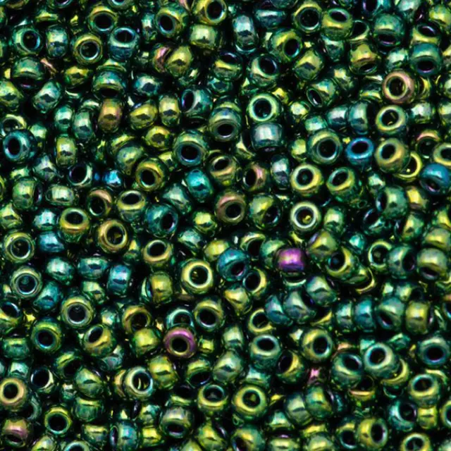 Χάντρα Miyuki Round Rocailles 8/0 - 468 - Metallic Green Iris ~25gr