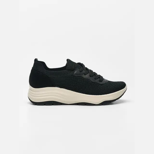 Imac Sneakers Γυναικείο ύφασμα/δέρμα Nubuck Μαύρο IMA/756370 BLACK