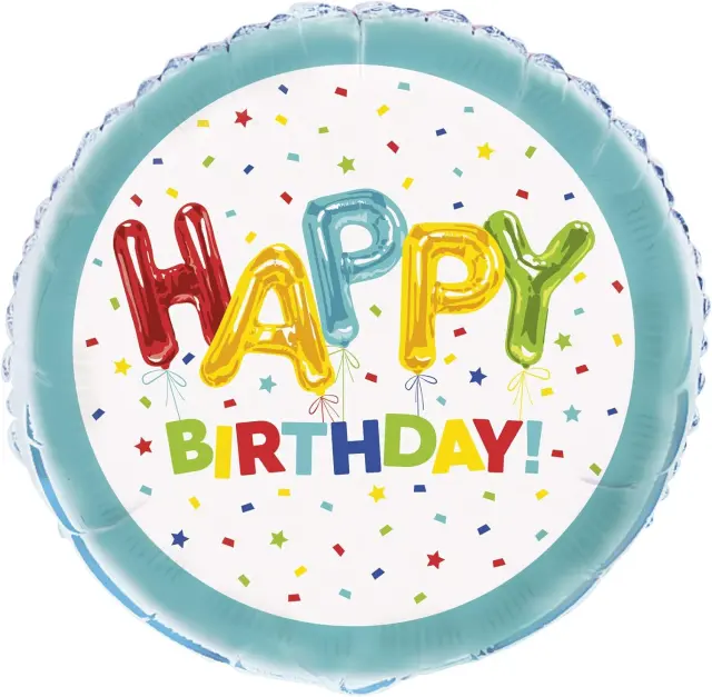 Μπαλόνι Φοιλ 18 Happy Birthday Πουά / 46 εκ