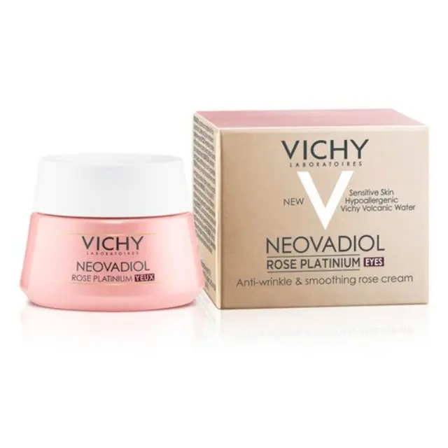 Vichy Neovadiol Rose Platinium Ενυδατική & Αντιγηραντική Κρέμα Ματιών για Ευαίσθητες & Ώριμες Επιδερμίδες 15ml 2