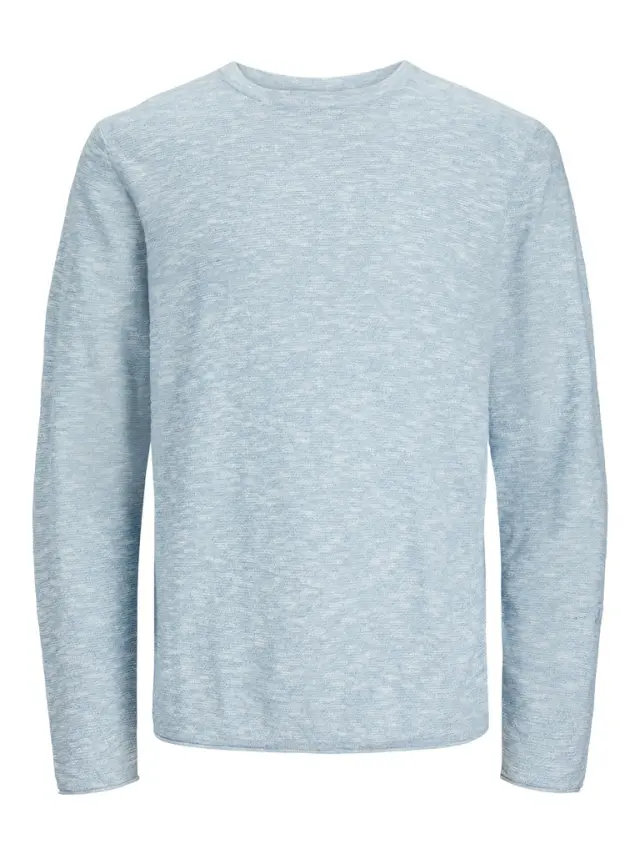 JJELINEN KNIT CREW NECK SN faded denim