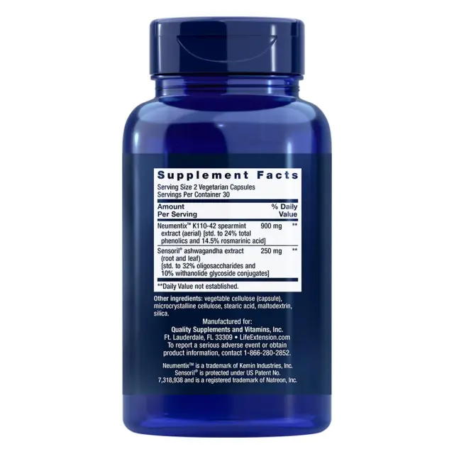 Life Extension Ashwagandha Plus Calm & Focus 2