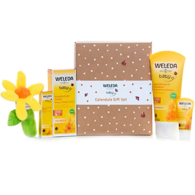 Weleda Set Baby Calendula Πασχαλίτσα με Κρέμα Αλλαγής Πάνας 75ml + Σαμπουάν & Αφρόλουτρο 200ml + Μωρουδιακό Παιχνιδάκι Πασχαλιά με Κρίκο 1τμχ 2