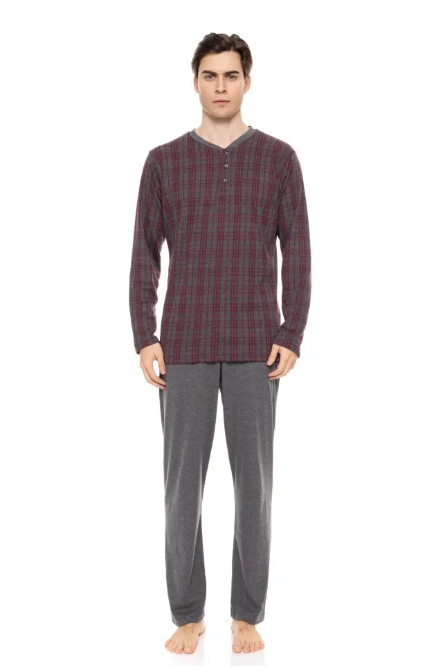W-M708 - Type - PYJAMA JACQUARD BORDO PLAID - L