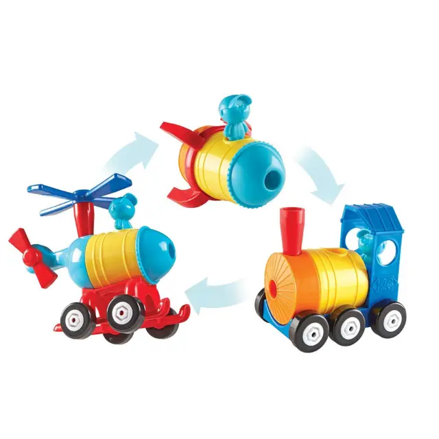 Learning Resources Εκπαιδευτικό Παιχνίδι 1-2-3 Build It!™ Rocket-Train-Helicopter για 2+ ετών LER 2859 2