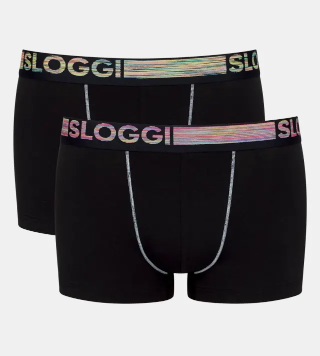 Sloggi Men Μποξεράκια Ανδρικά Go ABC 2.0 Hipster Μαύρο 2-Pack