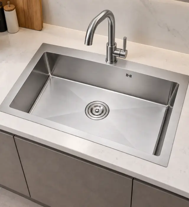 ΝΕΡΟΧΥΤΗΣ ΤΕΤΡΑΓΩΝΟΣ ΑΝΟΞΕΙΔΩΤΟΣ FINETTO 80Χ50Χ22CM ΣΑΤΙΝΕ 2
