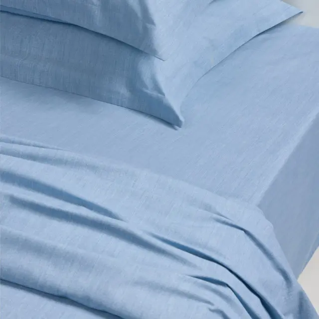 Σεντόνι Ημίδιπλο 120x200+35 Casual Prints Das Home Με Λάστιχο70% Βαμβάκι-30% Πολυέστερ- 5447 Blue 2