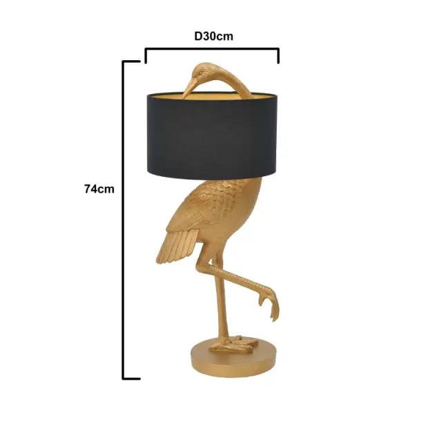 Φωτιστικό Ερωδιός Επιτραπέζιο Polyresin Φ30x74cm 3-15-784-0012 3
