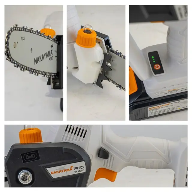 Nakayama Pro EC1550 - Κλαδευτικό Αλυσοπρίονο Μπαταρίας 21V, Brushless, Li-Ion με Λάμα 20cm με Φορτιστή + Μπαταρία 4Ah (1x 4Ah) (055655) 2