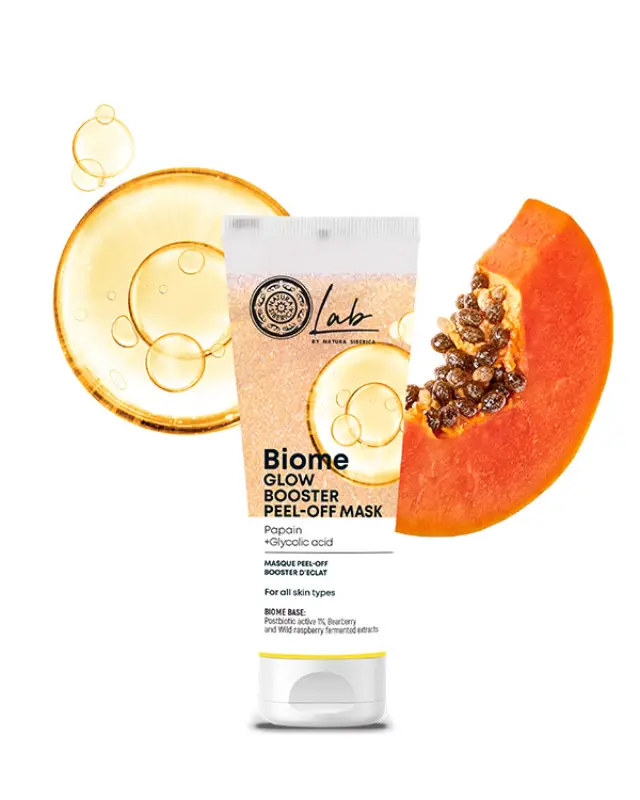 Natura Siberica Biome Glow Booster Peel-off Mask Mάσκα Προσώπου για Λάμψη 75ml 2