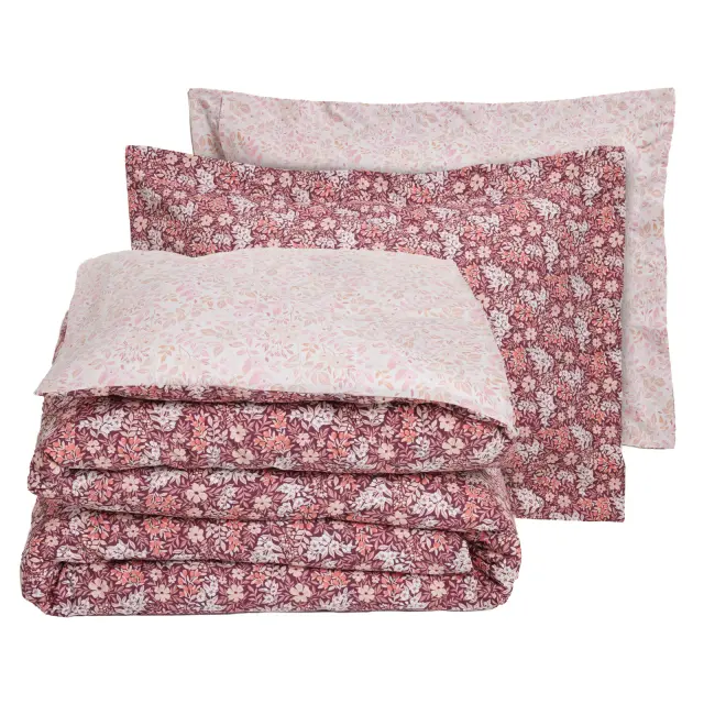 Σετ Παπλωματοθήκη 160x240 Μονή Casual Das Home 5433 Bordeaux-Nude 70% Βαμβάκι-30% Πολυέστερ 3