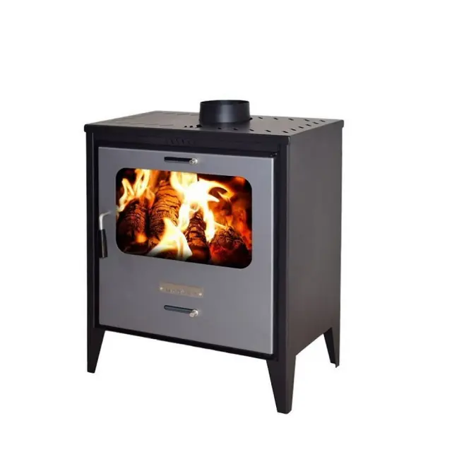 StarStoves Σόμπα Ξύλου από Ατσάλι ST214 17.7kW Μαύρη 2