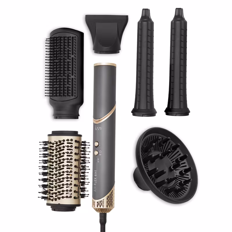 Izzy IZ-7212 Βούρτσα Μαλλιών Multi Styler AIRFLEX 6 σε 1 | 1500W BLDC