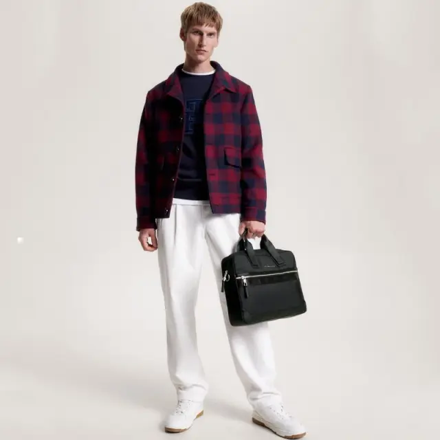 Tommy Hilfiger - Ανδρική Τσάντα Τσάντα για laptop Th Elevated Nylon Computer Bag AM0AM11574-BDS Μαύρο 2