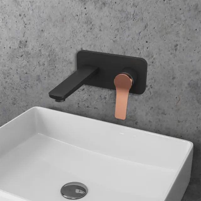 Μπαταριά Νιπτ. KARAG ANDARE WNW148073PA-RG NERO/ROSE GOLD επίτοιχη