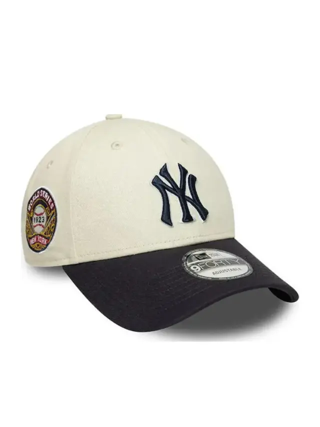 New Era New York Yankees Mlb World Series Patch 9forty Adjustable Cap Cream 60856257 - One Size