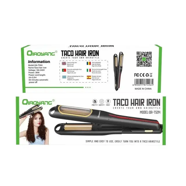 QIAOYANG Ψαλίδι Μαλλιών με Πλάκες για Μπούκλες QA-T594 - Taco hair iron 400073