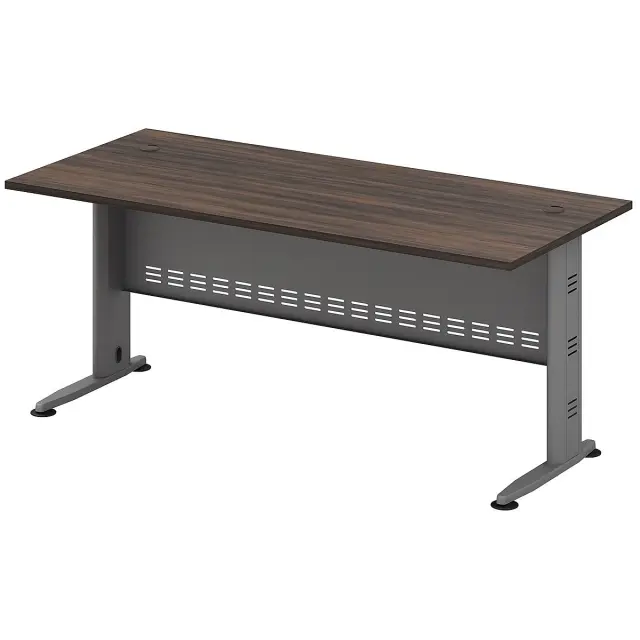 Γραφείο COMPACT Καρυδί/Γκρι Μέταλλο/Μελαμίνη 180x80x75cm