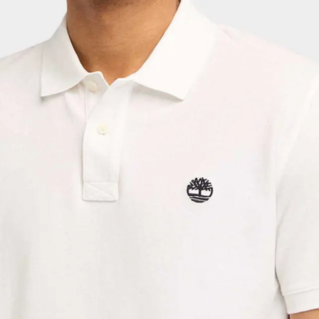 Timberland - Ανδρικό T-shirt Polo με Λογότυπο TB0A6VDP-100 Λευκό - 2XL 3