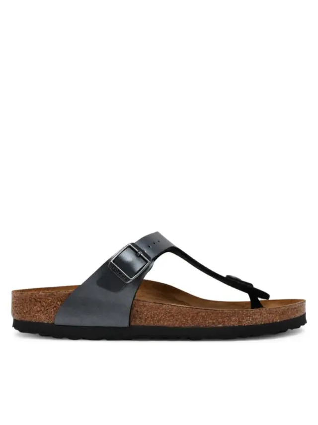 Birkenstock Σαγιονάρες Unisex Birko-Flor(ανθεκτικό υλικό της Birkenstock-επιτρέπει την επαφή με το νερό) Μαύρο BIR/GIZEH 1021457 MET/BLA 2
