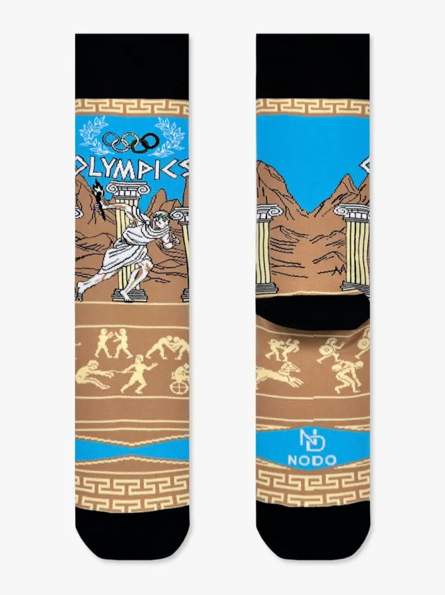 Βαμβακερή Κάλτσα με Σχέδια Olympics NODO