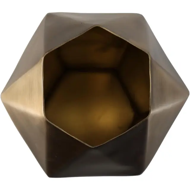 Βάζο Μπρονζέ Μέταλλο 11.5x11.5x25.5cm 3