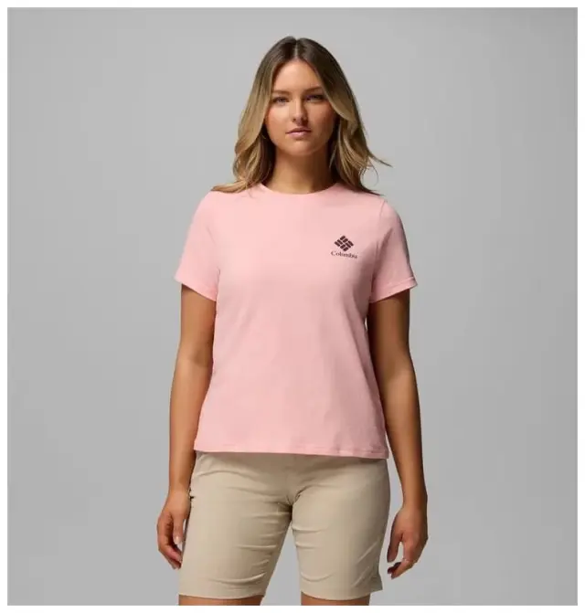 Columbia Rolling Bend™ Pink Sand/Stacked Gem Mini – Γυναικείο T-Shirt με Τύπωμα - 2120021-668